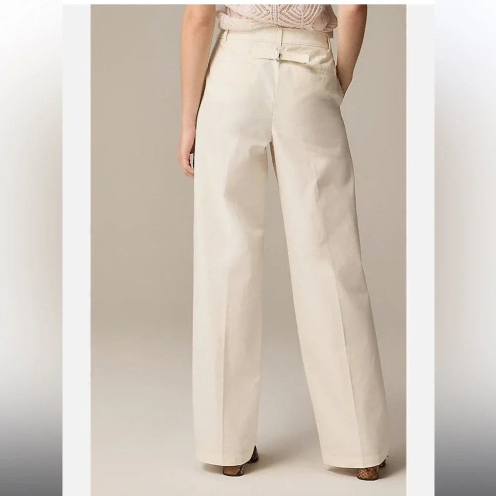 🆕 J crew Full-length wide-leg trouser in‎ cotton blend